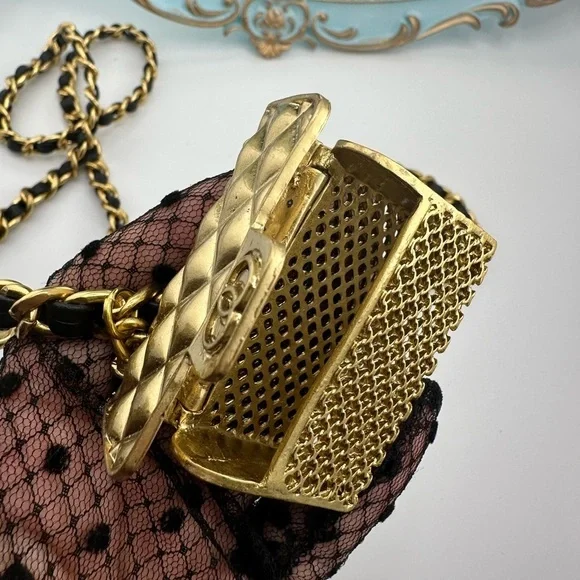 Anthropologie Mini Double Chain Charm Belt/Bag - Picture 13 of 16